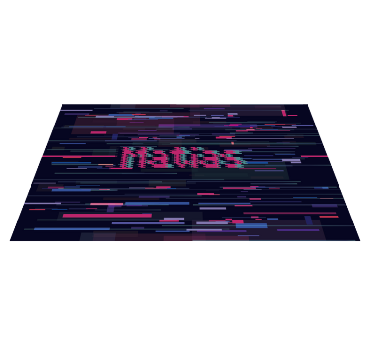 Tapis vinyle personnalisé art glitch sur mesure - TenStickers