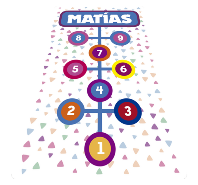 Tapis de vinyle jeu de marelle personnalisable drôle - TenStickers