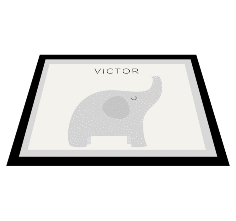 Tapis autocollant éléphant personnalisable pour enfant - TenStickers