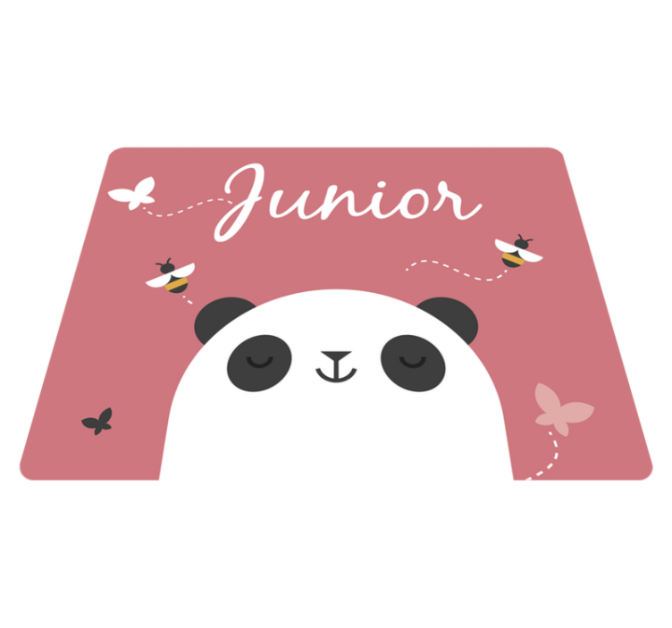 Tapis vinyle personnalisé panda kids - TenStickers