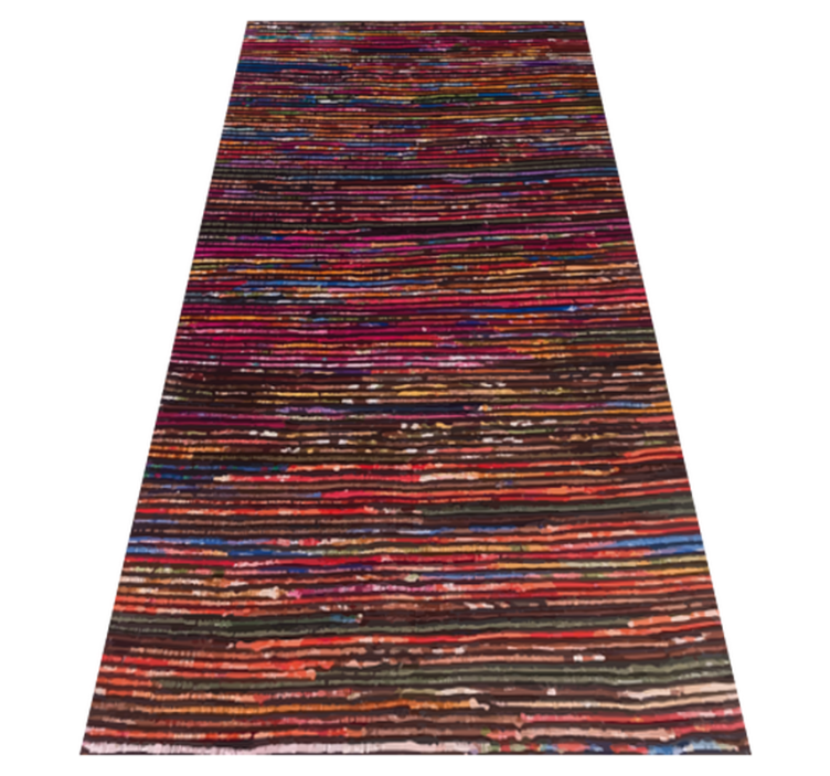 Tapis vinyle rayures lignes multicolores - TenStickers