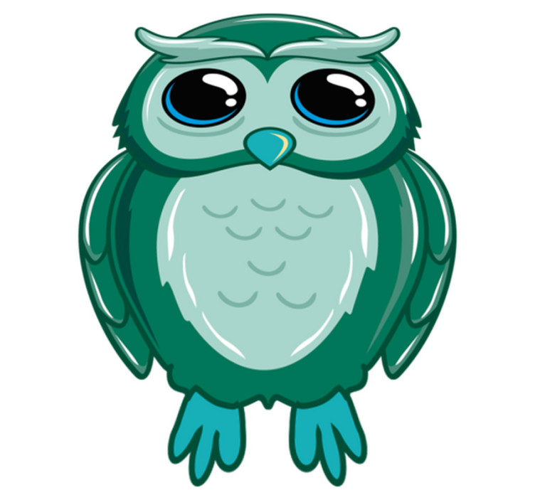 Tapis vinyle mignon animal chouette pour enfant - TenStickers