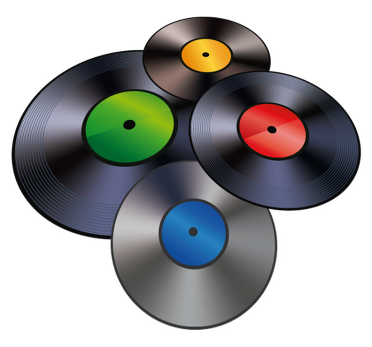 Tapis vinyle vintage disques vinyles - TenStickers