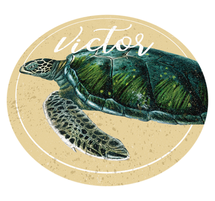 tapis vinyle  Tortue de mer avec nom - TenStickers