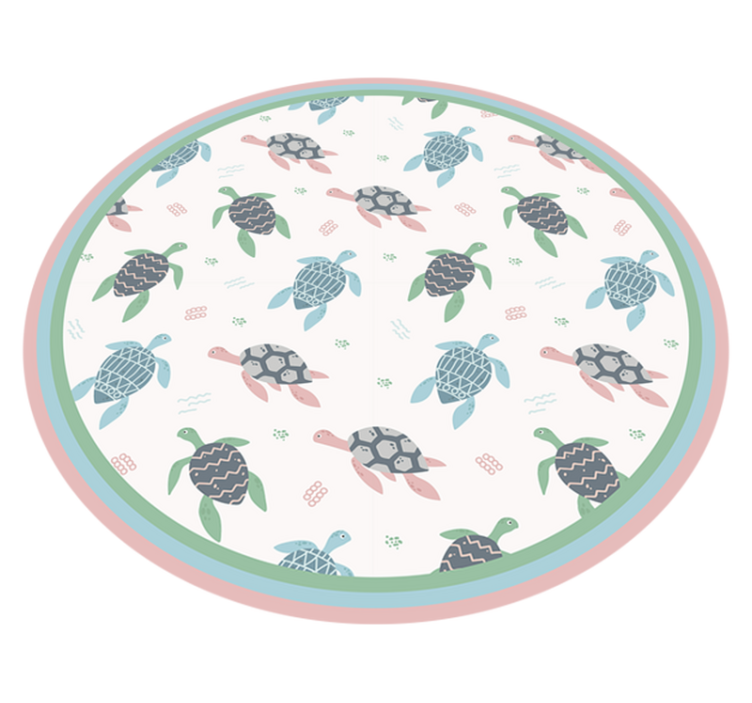 Tapis vinyle autres tapis cercle de jeu des tortues - TenStickers
