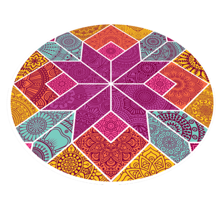 Tapis vinyle Mosaïque paisley - TenStickers