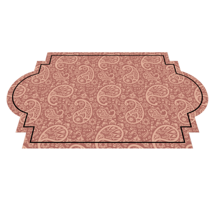 Tapis vinyle entrée motif paisley - TenStickers