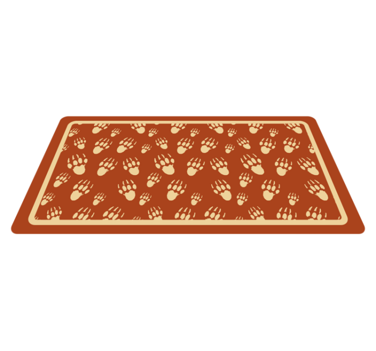 Tapis vinyle animal Empreinte de porc-épic - TenStickers