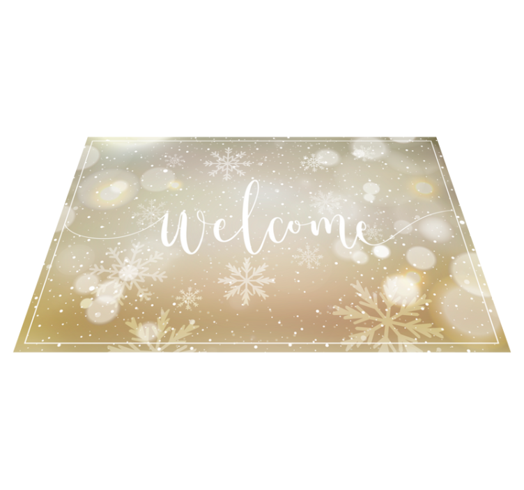 Tapis vinyle noël message de bienvenue saisonnier - TenStickers