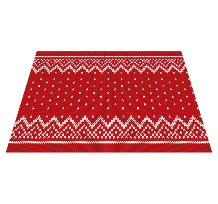 Tapis vinyle noël modèle de tricot festif - TenStickers