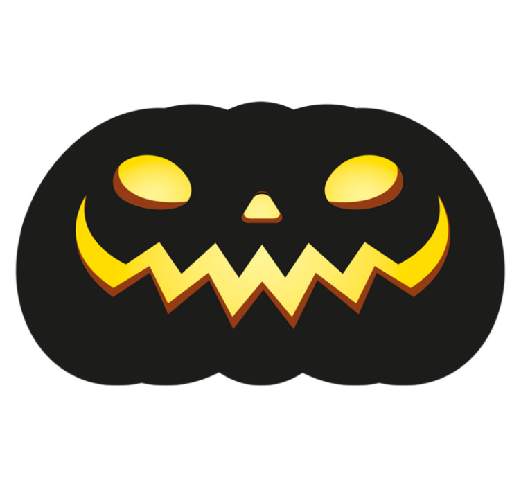 Tapis vinyle halloween visage de citrouille effrayant - TenStickers