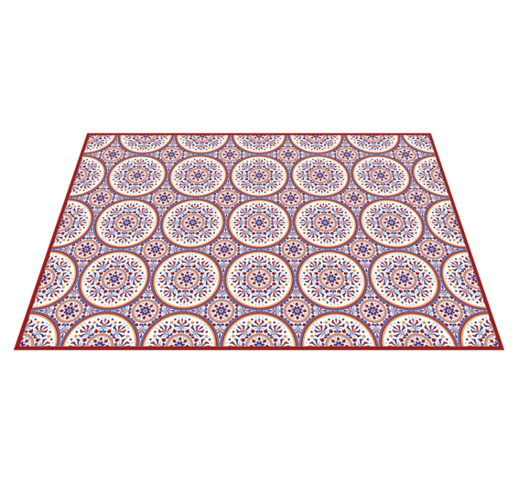 tapis vinyle carreaux Carreaux de majolique - TenStickers