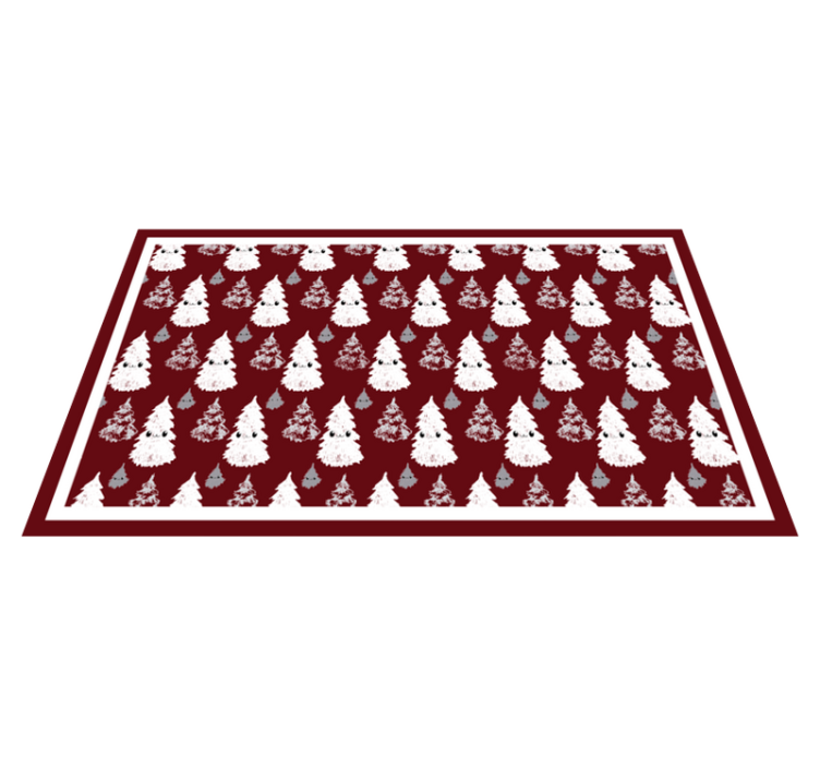 Tapis vinyle noël motif de sapin festif - TenStickers