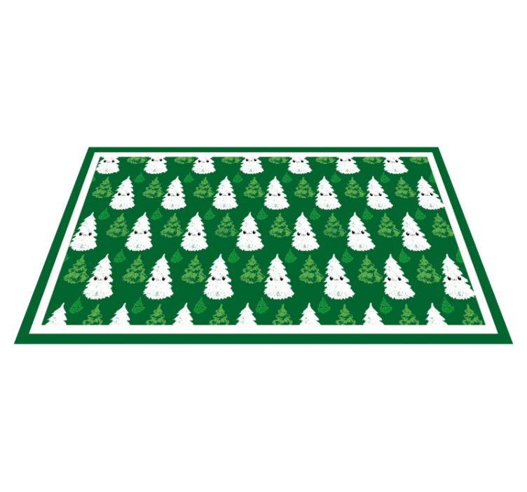 Tapis vinyle noël motif sapin festif - TenStickers