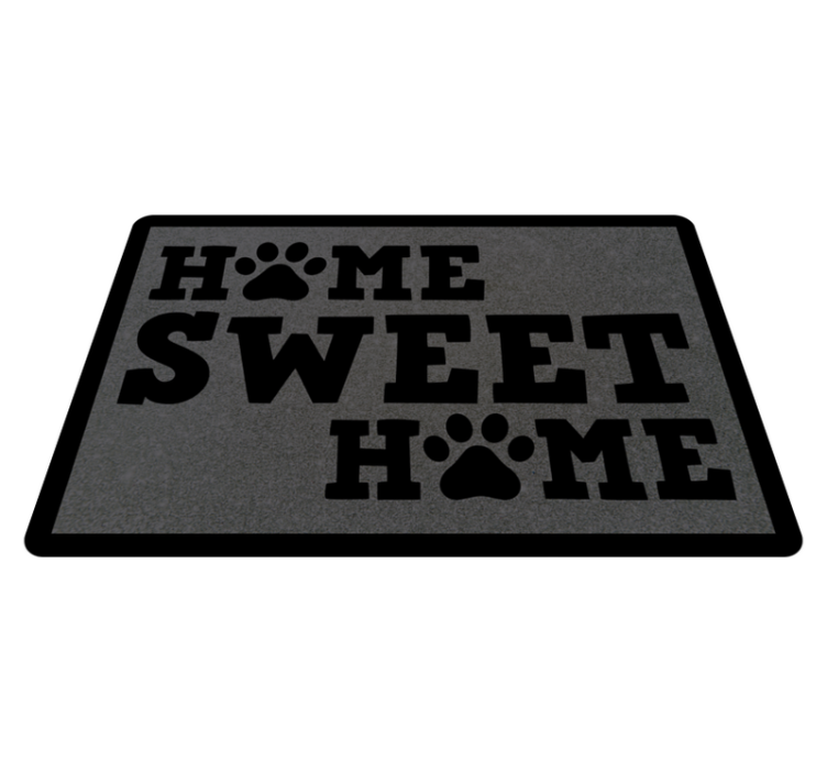tapis vinyle citation Maison douce maison avec pattes - TenStickers