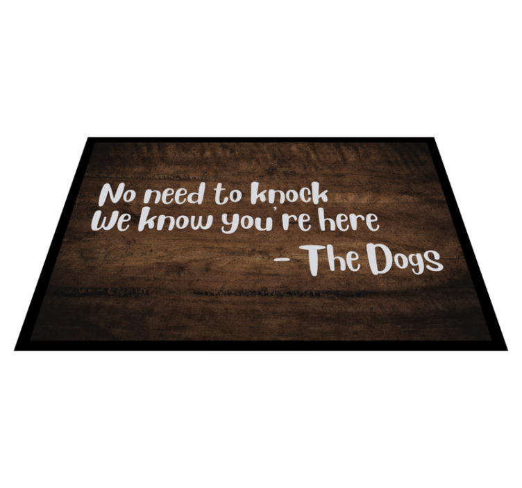 Tapis vinyle citation bienvenue chez vous - TenStickers