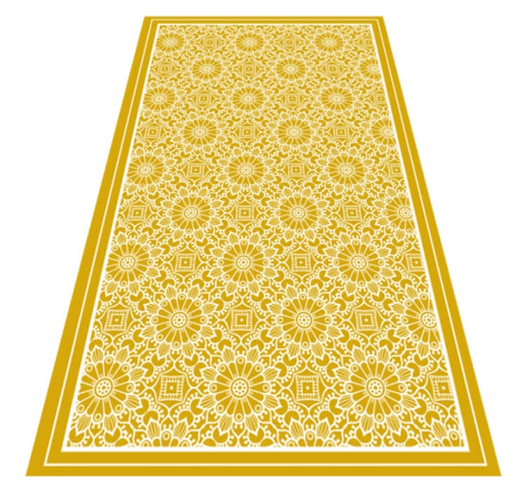 Tapis vinyle rétro Jaune de forme vintage - TenStickers