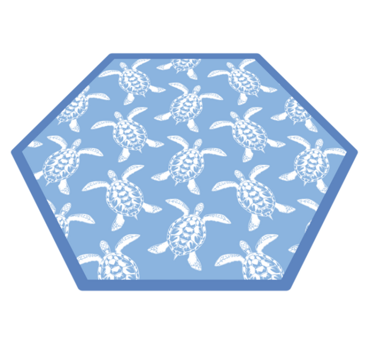 Tapis vinyle salle de bain motif tortue - TenStickers