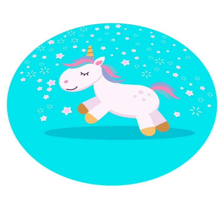 Tapis vinyle pour enfants illustration de licorne - TenStickers