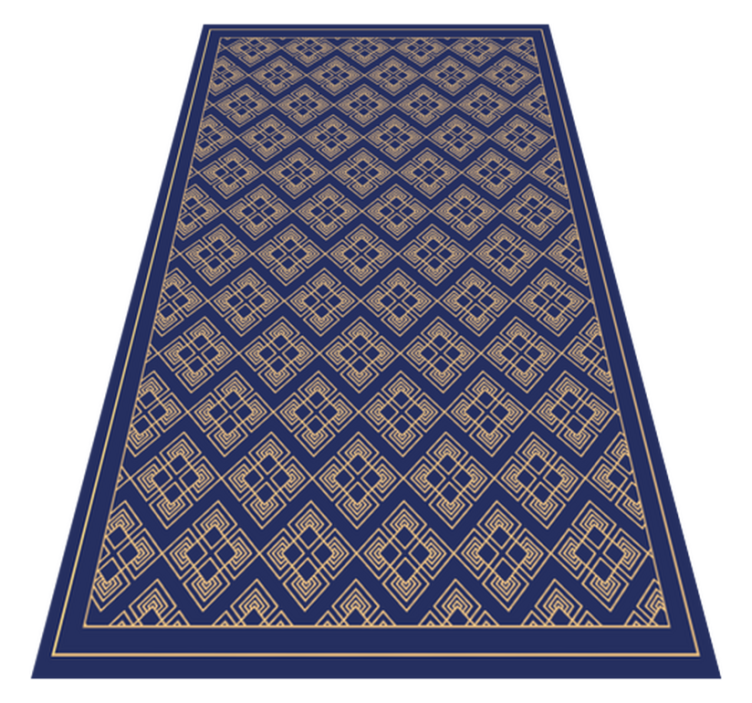Tapis vinyle retro Bleu décoratif à l'ancienne - TenStickers