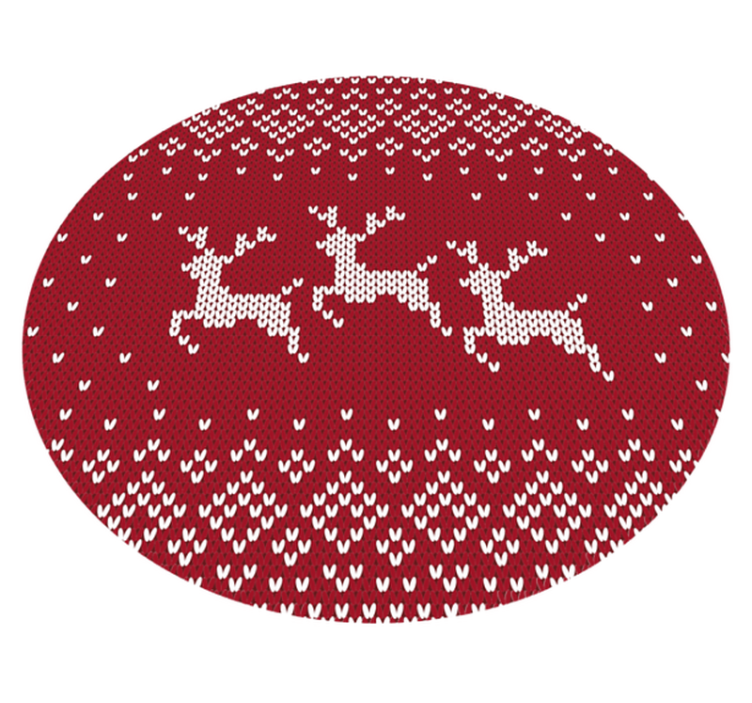 Tapis vinyle noël motif de renne - TenStickers