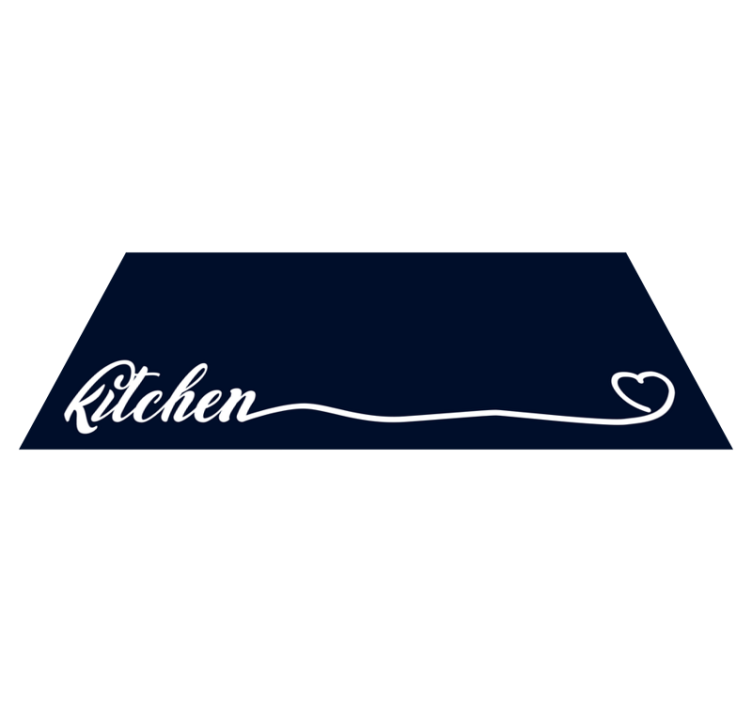 Tapis vinyle citation Tapis vinylee cuisine et coeur - TenStickers