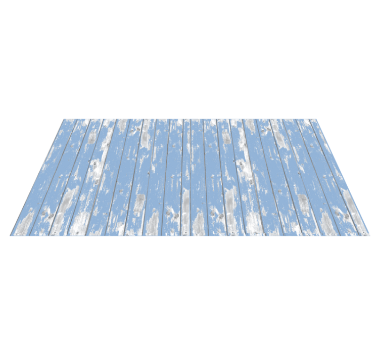 Tapis vinyle texture bois bleu - TenStickers