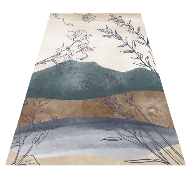 tapis vinyle salon Nature peinte - TenStickers