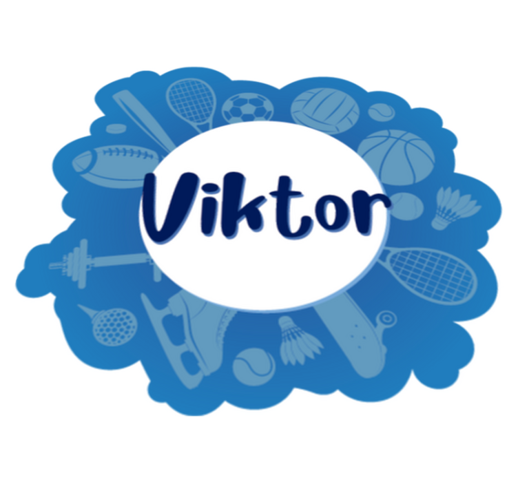 Tapis vinyle personnalisé insigne sportif sur mesure - TenStickers