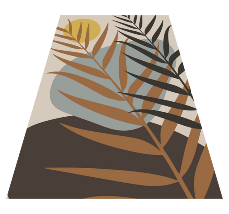 Tapis vinyle fleurs et plantes coucher de soleil botanique - TenStickers