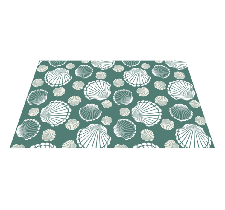 Tapis vinyle cuisine motifs de coquillages - TenStickers