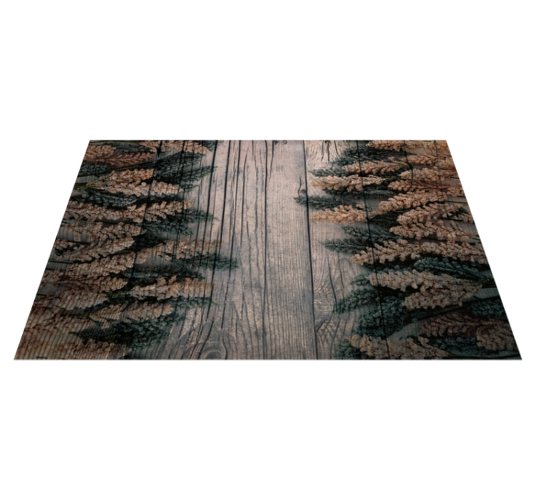 Tapis vinyle imitation parquet contraste de texture en bois - TenStickers