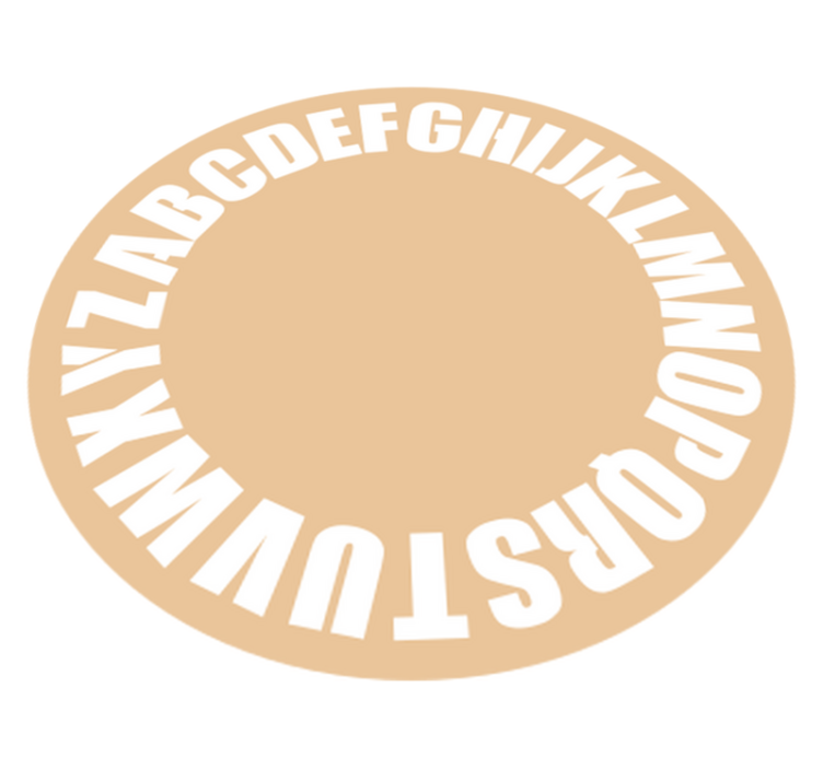 Tapis vinyle alphabet disposition circulaire - TenStickers