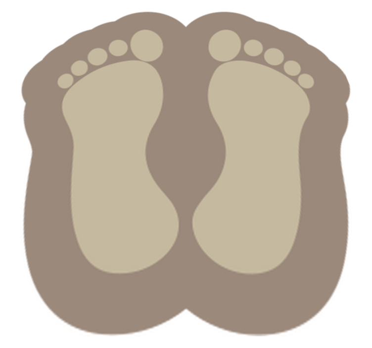 Tapis vinyle salle de bain Empreintes de pieds - TenStickers