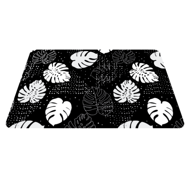 Tapis vinyle fleurs et plantes botanique monochrome - TenStickers