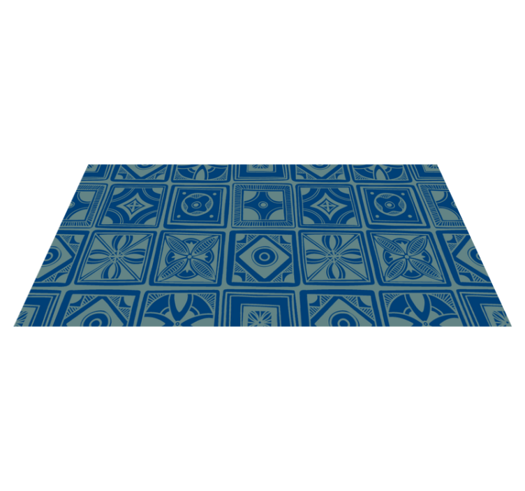 Tapis vinyle carreaux de ciment décoratif géométrique - TenStickers