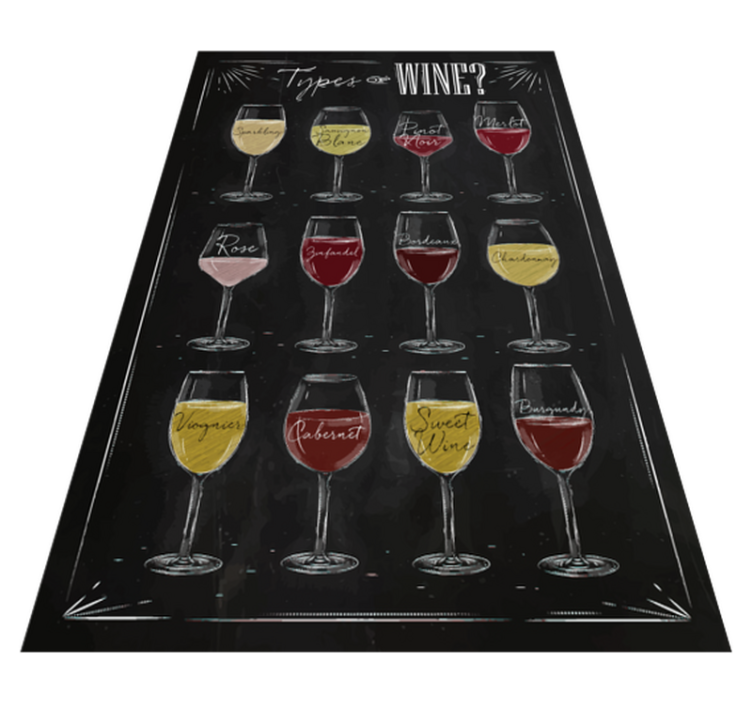 Tapis vinyle cuisine guide des vins - TenStickers