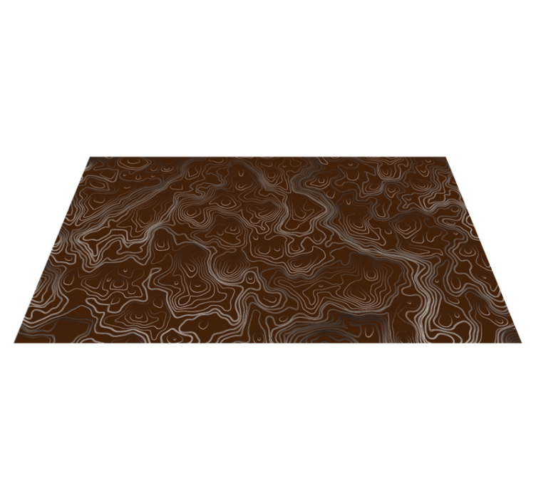 tapis vinyle carreaux Rectangulaire brun profondeur - TenStickers