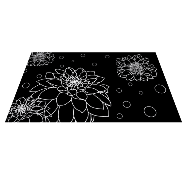 tapis vinyle salon Fleurs abstraites - TenStickers
