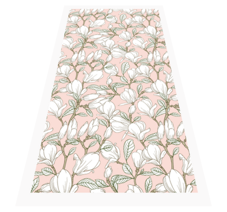 Tapis vinyle fleurs et plantes illustration florale - TenStickers