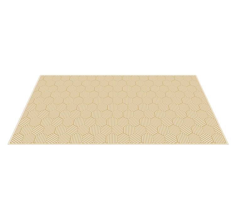 tapis vinyle geometrique Hexagones avec carreaux de rayures - TenStickers