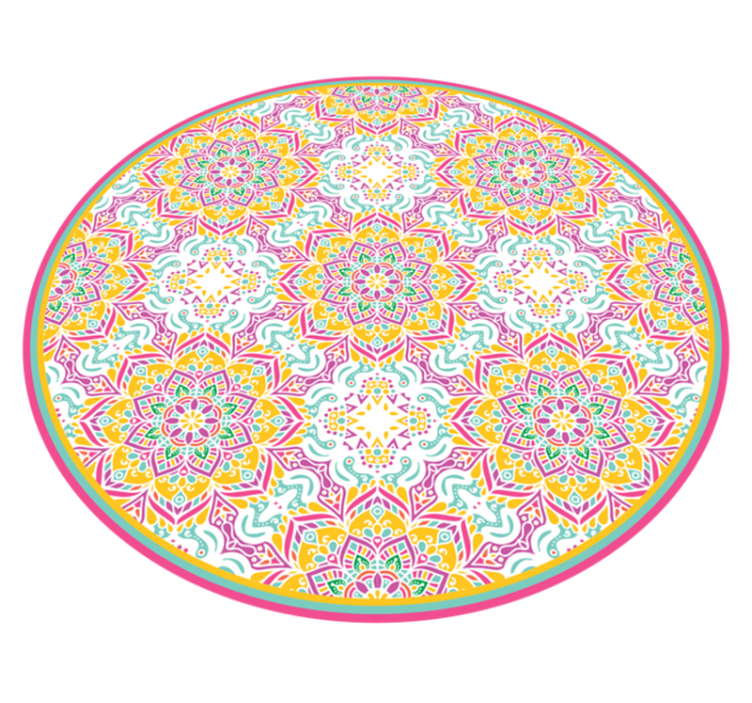 Tapis vinyle mandala mandalas en cercle - TenStickers