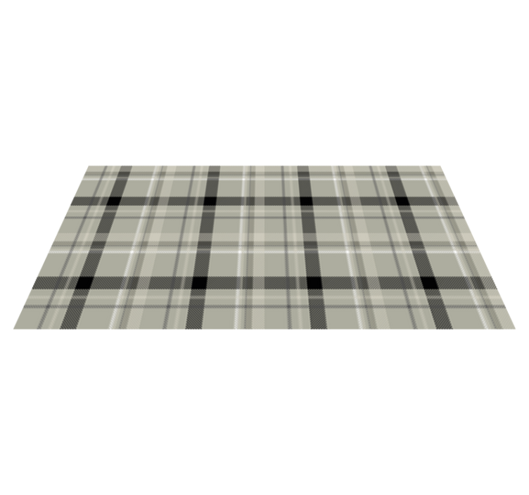 Tapis vinyle cuisine carreaux Tartan noir blanc - TenStickers