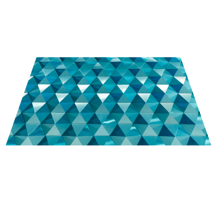 Tapis vinyle géométrique carrelage triangulaire - TenStickers