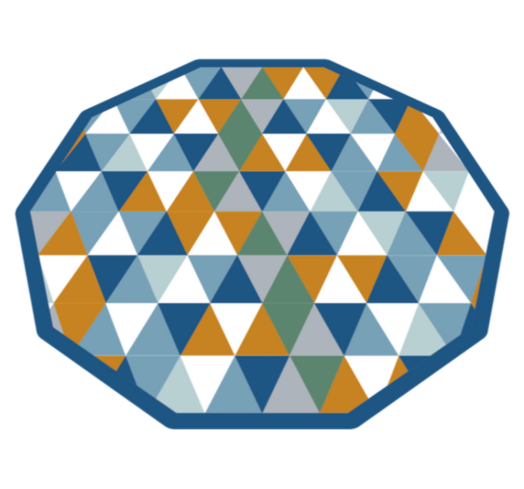 Tapis vinyle géométrique octogone mathématique - TenStickers