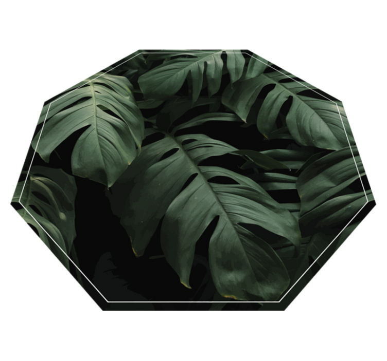 Tapis vinyle fleurs et plantes motif de feuilles tropicales - TenStickers