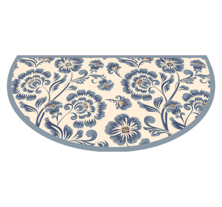 Tapis vinyle fleurs et plantes rehausseur d'entrée floral - TenStickers
