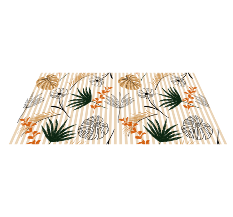 Tapis vinyle fleurs et plantes thème botanique - TenStickers