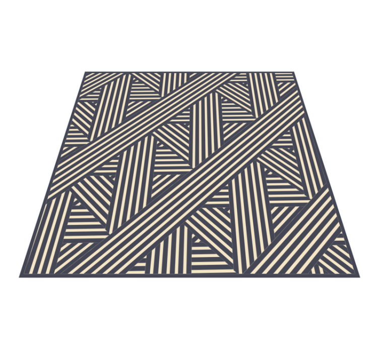 tapis vinyle cuisine Tapis vinylee rayé blanc et beige bleu - TenStickers