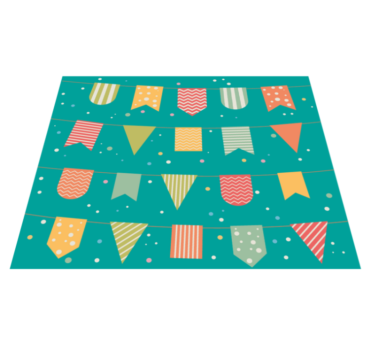 Tapis vinyle pour enfants banderole festive - TenStickers